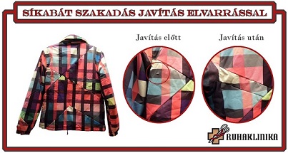 síkabát szakadás javítás - Elvarrással